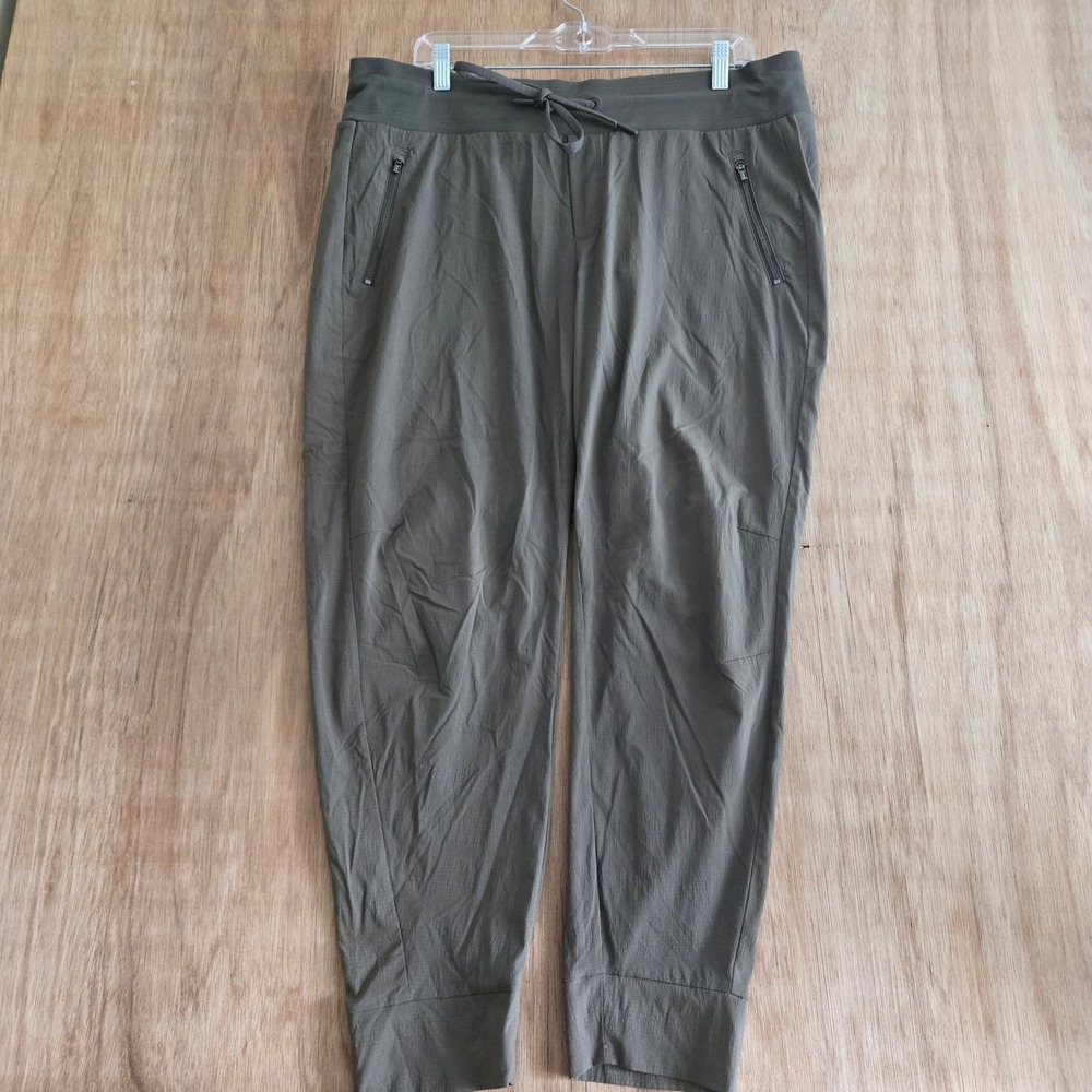 Athleta Trekkie North Jogger Pants Olive Green Utility Size 16 FA22